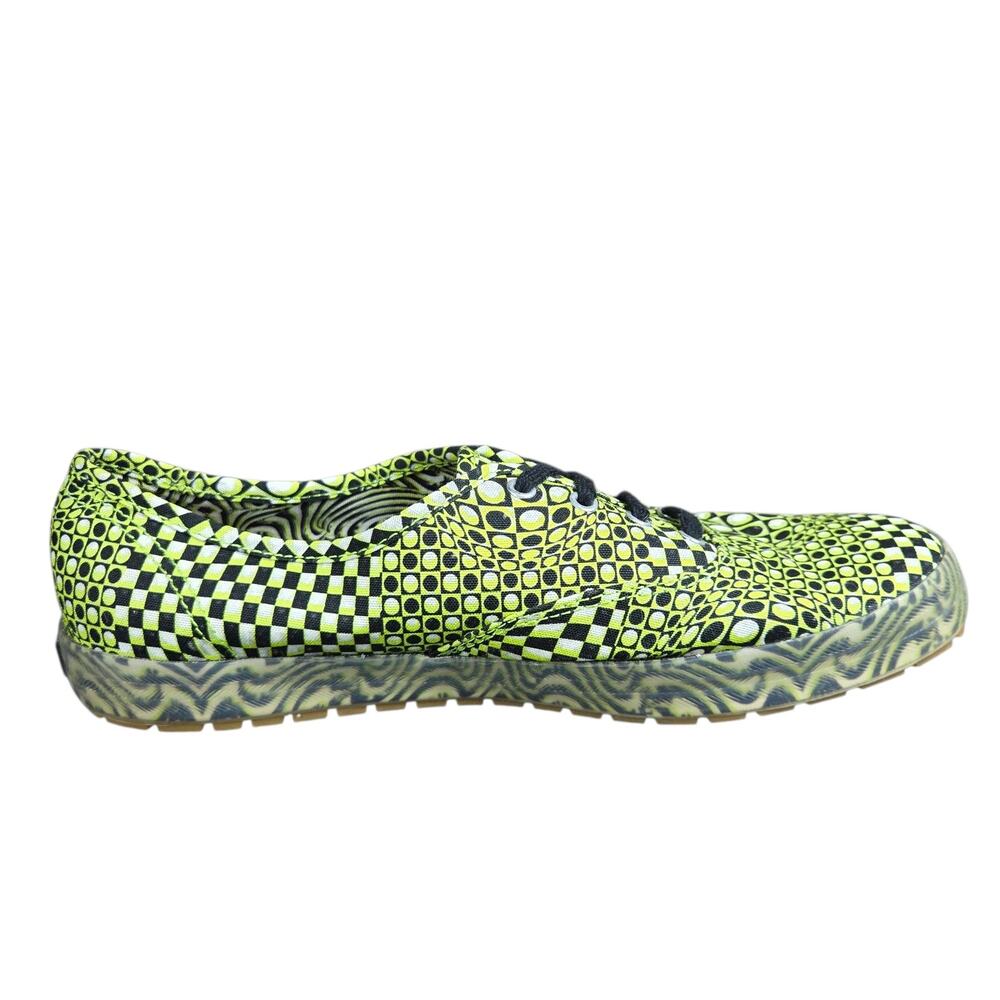 Keds x Maisie Wilen Champion TRX Sneakers Womens 7.5 Green Neon Optical Illusion - Picture 2 of 11
